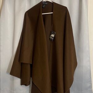 NWT INCALPACA TPX Grupo  Inca Rich Brown Baby Alpaca Wool Blend Wrap